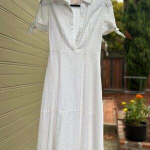 BRAND NEW Gal Meets Glam White Dress with Flower Embroidery (NWOT)